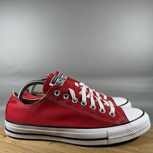 Converse Unisex CT All Star Ox M9696 Red Casual Shoes Sneakers Size M 8.5 W 10.5